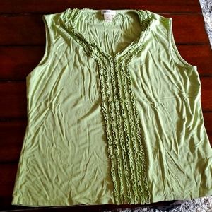 Summer clearance tank top with ruffle detail